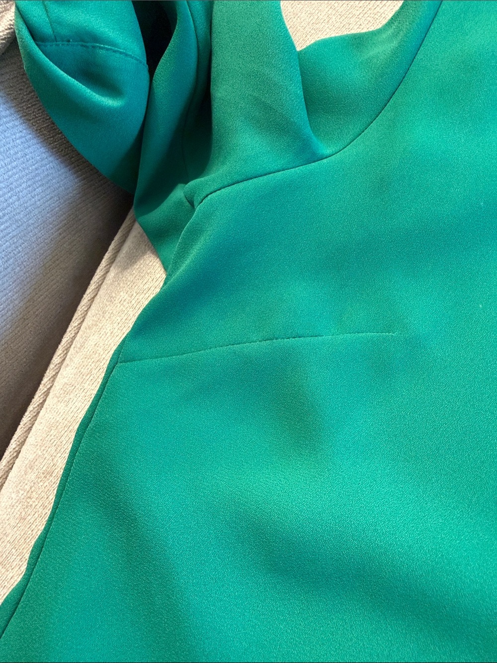 The Limited Green Portofino Style Blouse Size Large Button Front Career Top - Picture 7 of 13